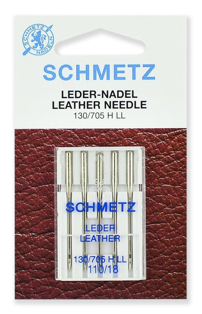 Иглы для швейных машин для кожи Schmetz №110, 5 шт, 22:15.AS2.VFS, 10 блист.