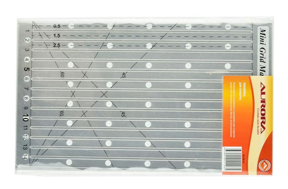 Линейка для пэчворка AU-0610, Aurora, 1 шт