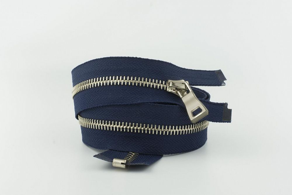 Молния металл Т5 (5 мм) 1 зам., разъем., 75 см, св. золото, цв.D919 синий, MaxZipper Premium, 1 шт /TOS/