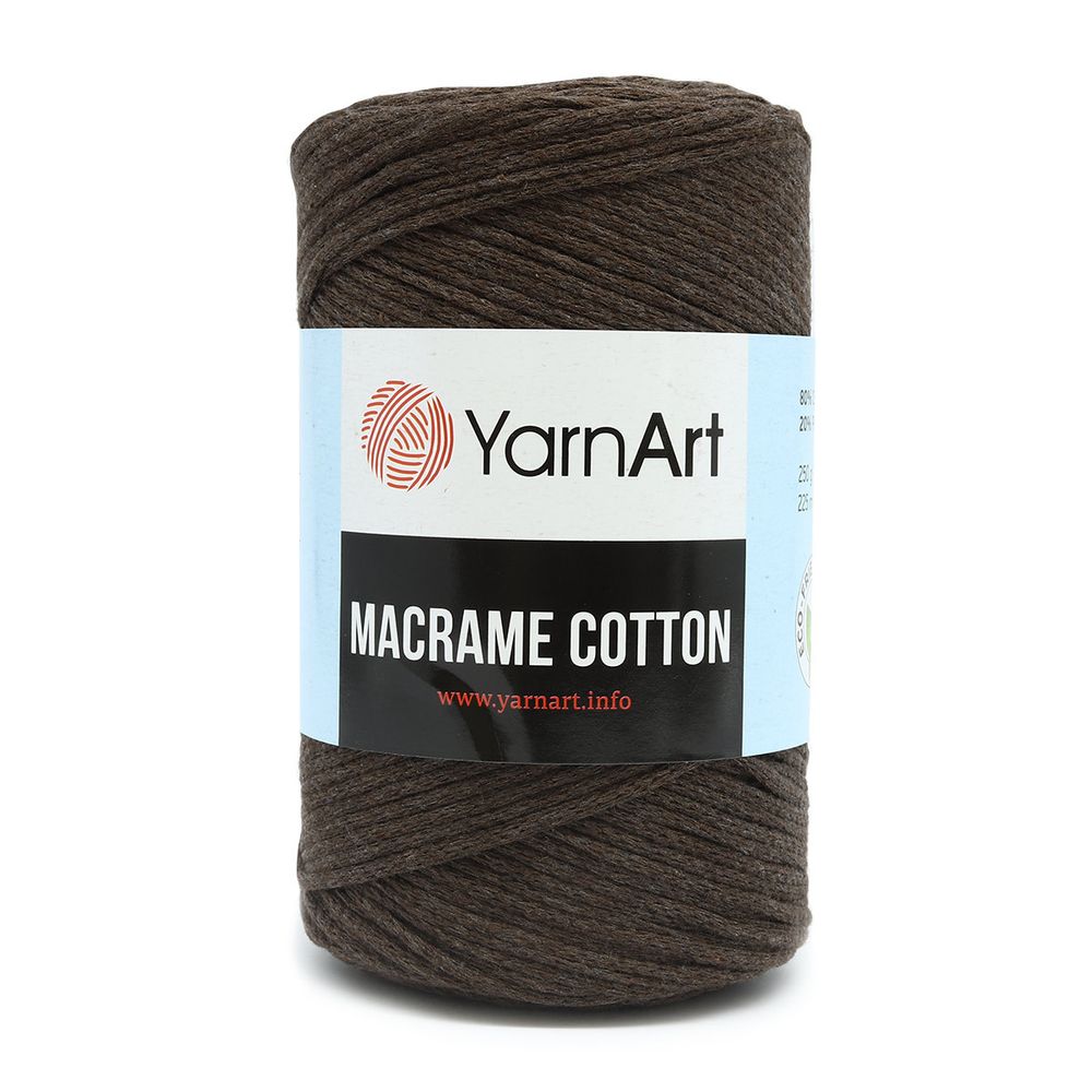 Пряжа YarnArt (ЯрнАрт) Macrame Cotton / уп.4 мот. по 250 г, 225м, 769 темный шоколад