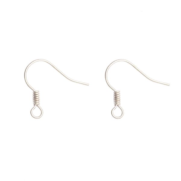 Основа Крючок простой, 15 мм, 4 шт (серебро) OTH1523