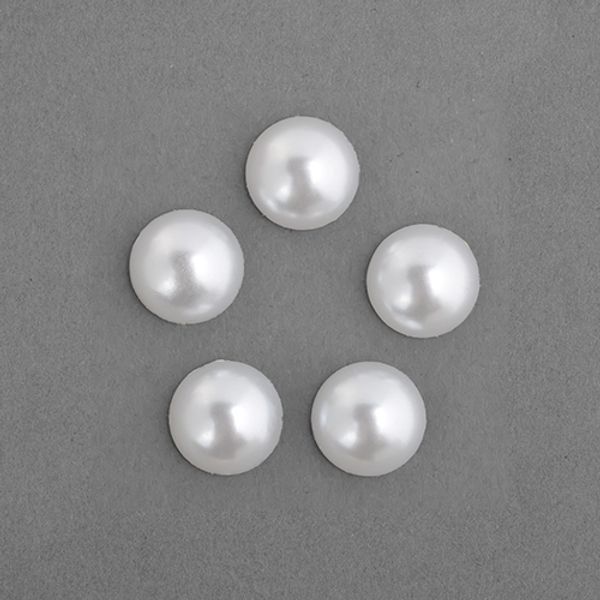 Полужемчужины перламутр Круг, арт.-1906-33, 6 мм цв.33 (129) белый уп.500г
