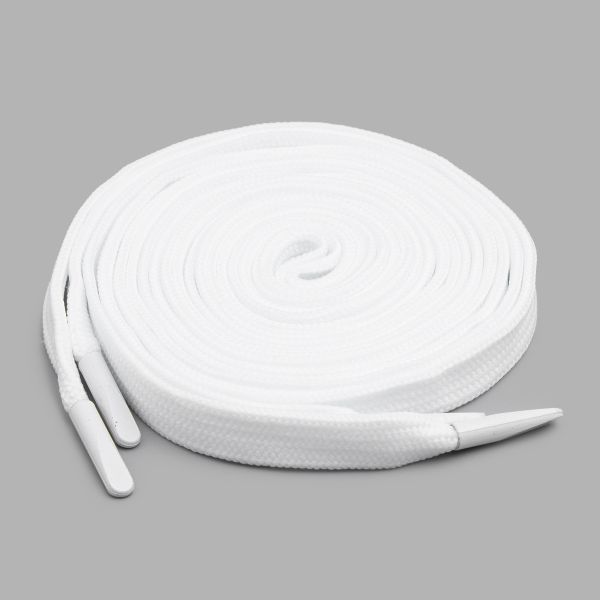 Шнурки плоские с металлическим наконечником 10.0 мм / 150 см, 1 пара (2 шт), белый, 6220-0134