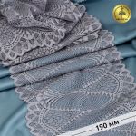 Кружево бельевое эластичное 190 мм / 3 метра, TBY.30200, цв.17 серый, Kruzhevo