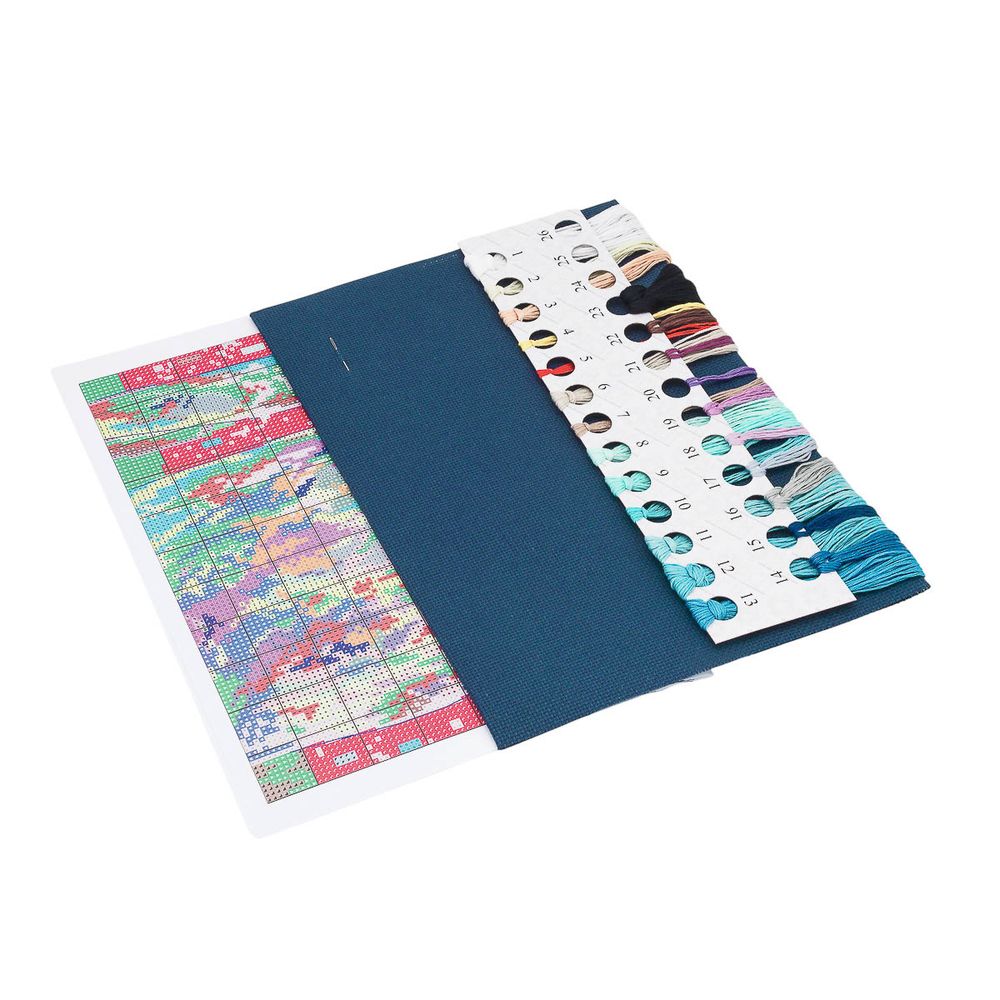 Набор для вышивания нитками Овен, Рождественский ангел 25х25см