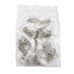 Вешалка-цепочка для одежды 100х5 мм, никель, 10 шт