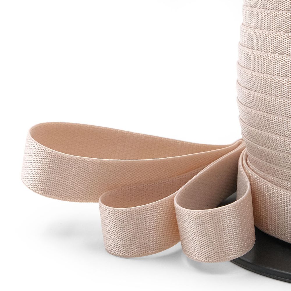 Резинка бельевая (бретелечная) 15.0 мм / 50 метров, пудровый, (ML200.015/1)