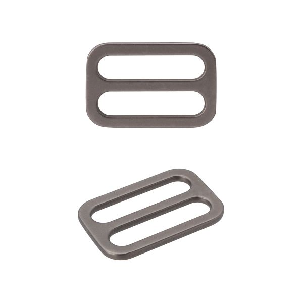 Пряжка регулировочная металл литая плоская 20.0 мм (25х17мм), черный никель (олово), МВ2343, 6 шт