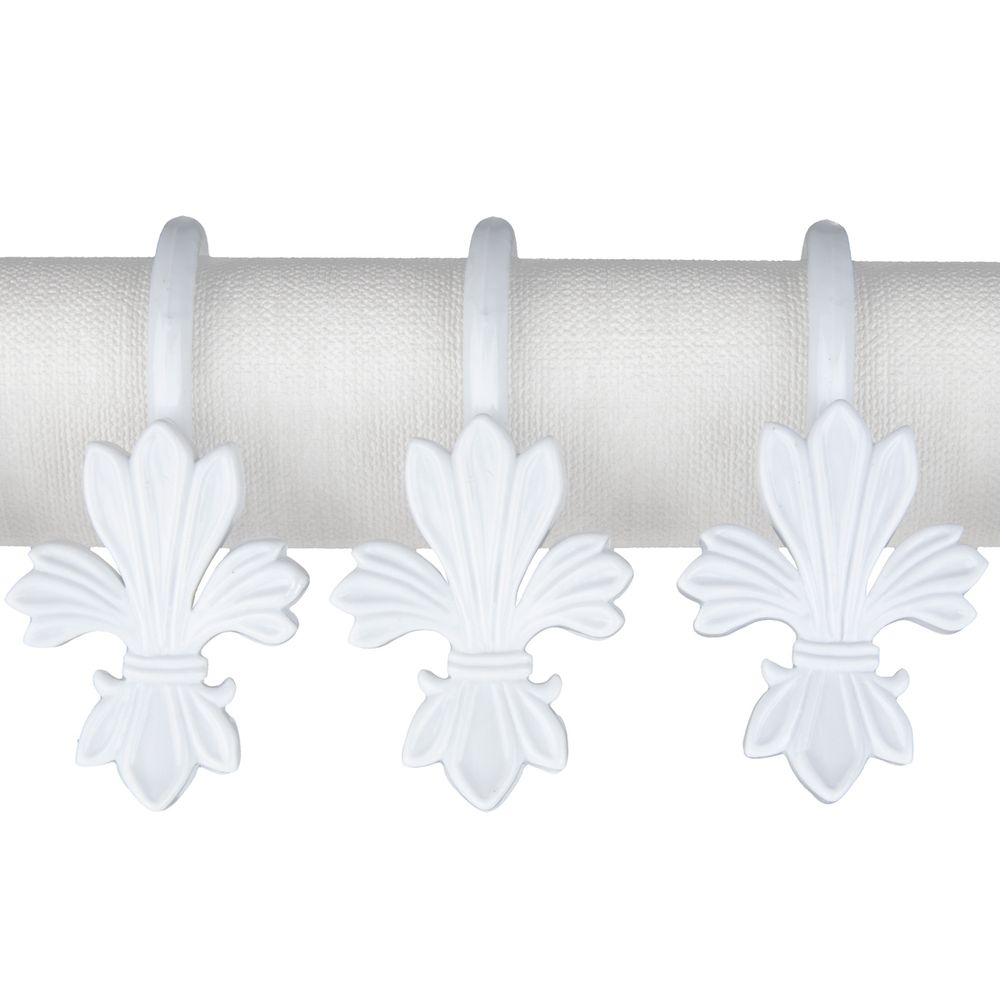 Крючки шторные для карниза навесные ⌀6 мм, 10 шт, 03 белый, Sofi H10