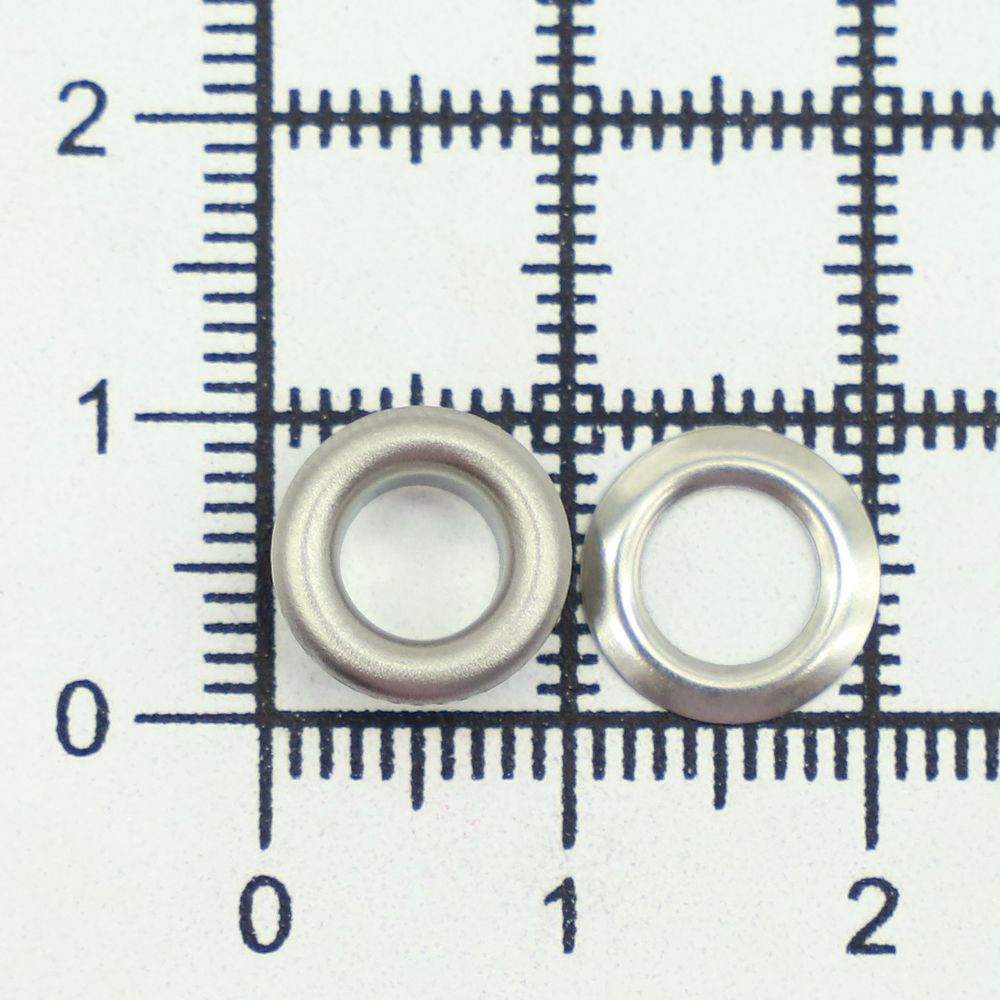 Люверсы металл ⌀_5.0 мм (внутр.), никель, 100 шт, BIG