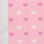 Мех коротковорсовый 3мм с принтом сердечки, 47*47см (±2см), 100% п/э (светло-розовый/белый/розовый) 29497
