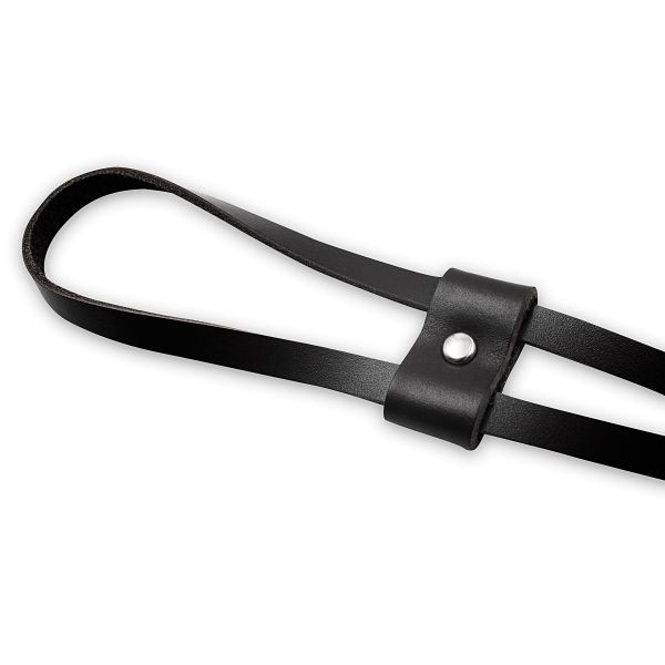 Утяжка для сумки (шнур - 8мм / 80см. держатель - 4,2см / 2,0см), дизайн №901, 100% кожа (80 черный)