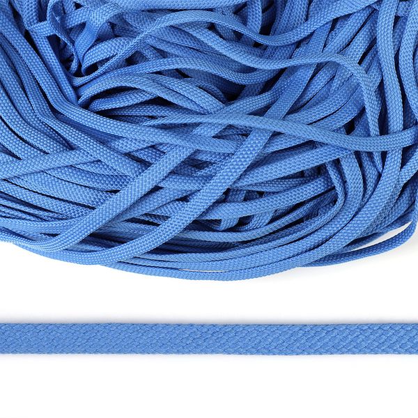 Шнур полиэфир плоский ⌀8.0 мм / 200 метров, 859 голубой