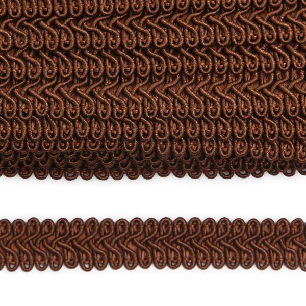 Тесьма отделочная Шанель 13 мм, 25 м, SR030 т.коричневый