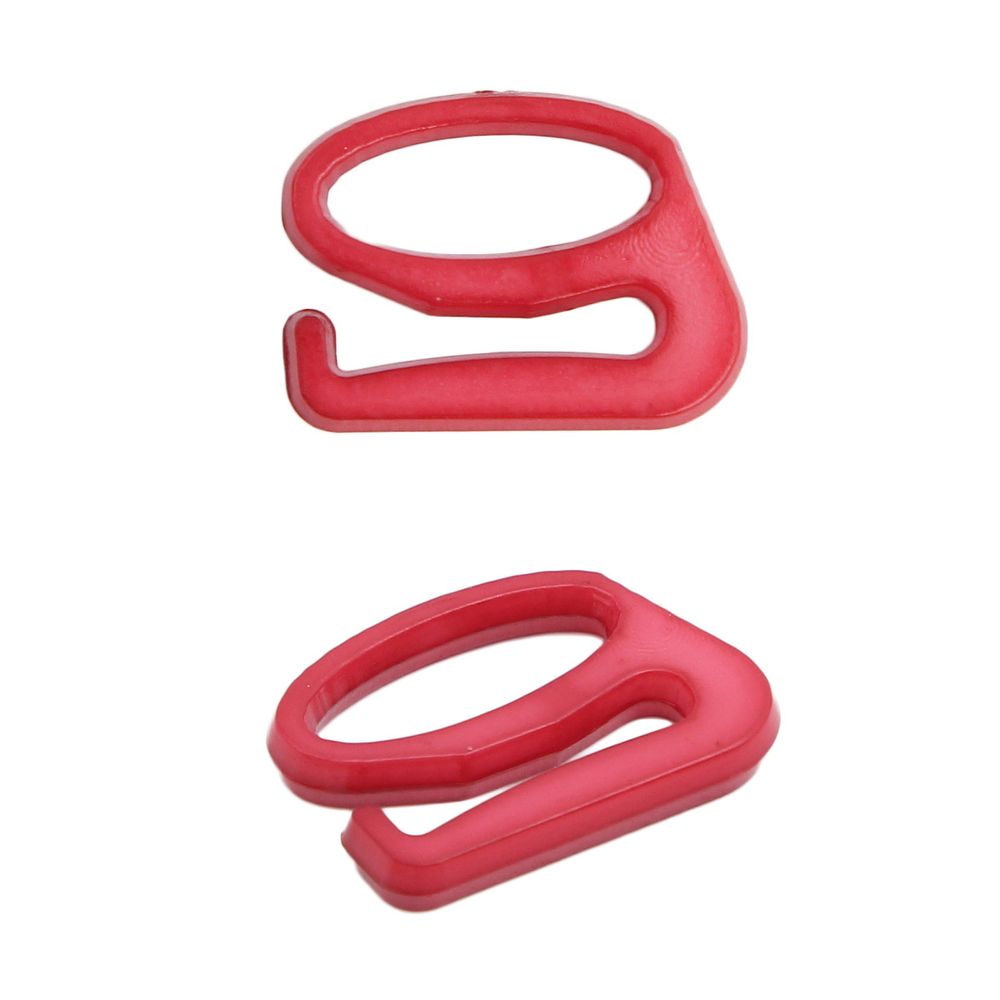 Крючки для бюстгальтера пластик 8.0 мм, 100 шт, C520 т.красный