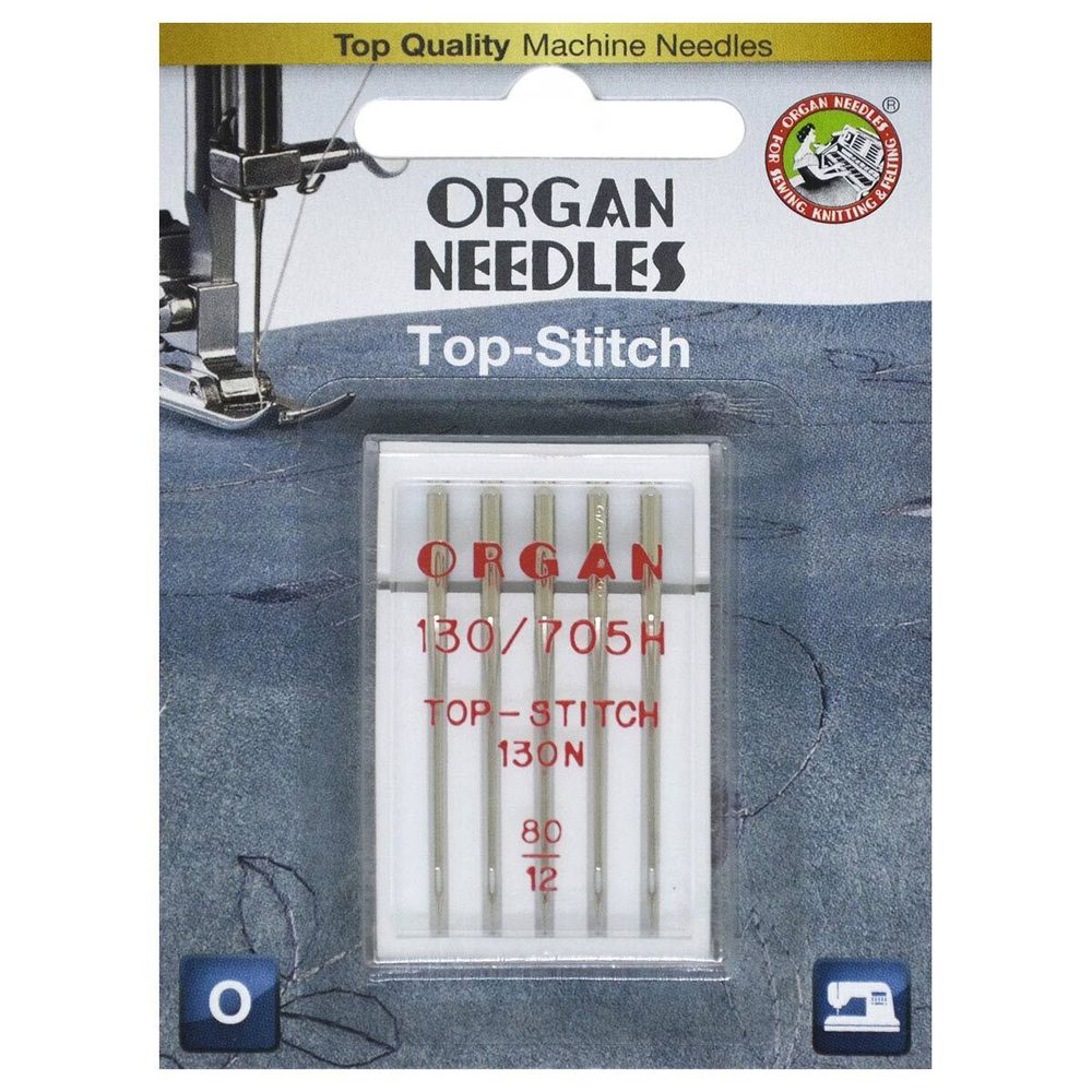 Иглы Organ TOP STITCH 5/80 Blister