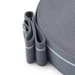 Резинка для мужских трусов и боксеров 30.0 мм / 25 метров, мягкая тканая 21 г/м, эластичность 150%, св.серый/белый полоса