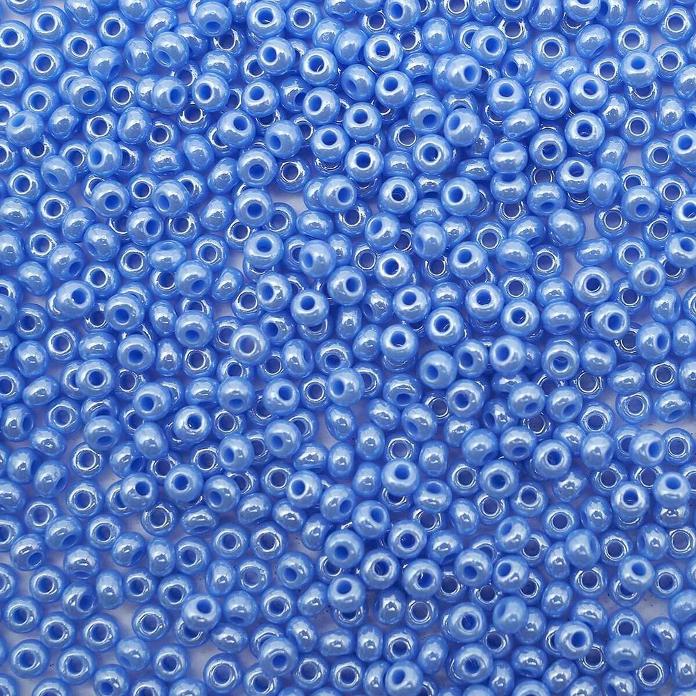 Бисер Preciosa непрозрачный с жемчужным покрытием, 10/0 (38020), круг. отв., 500 г