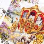 Набор для вышивания нитками Чудесная игла Premium, Тайное свидание 47х27 см