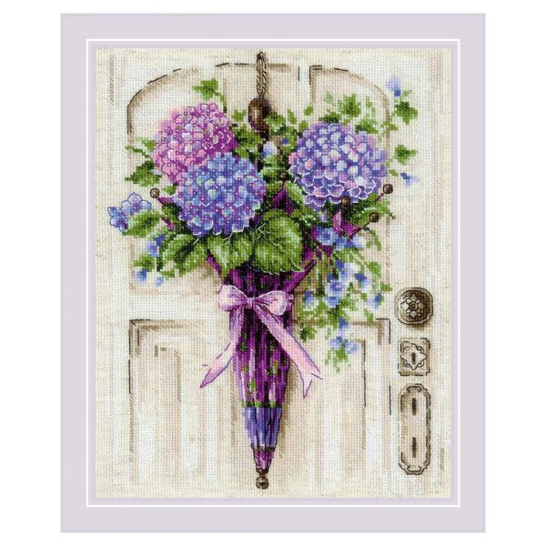 Набор для вышивания нитками Риолис, Зонт моей бабушки 24х30 см, 625420