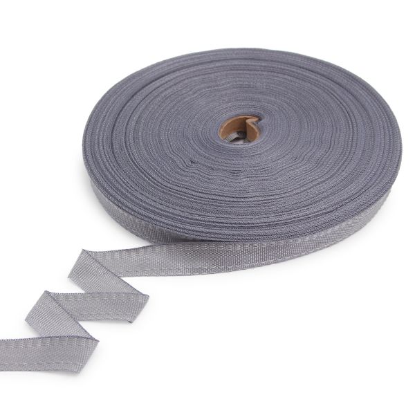 Тесьма брючная односторонняя 16 мм, 50 м, 2.9 г/м, св.серый