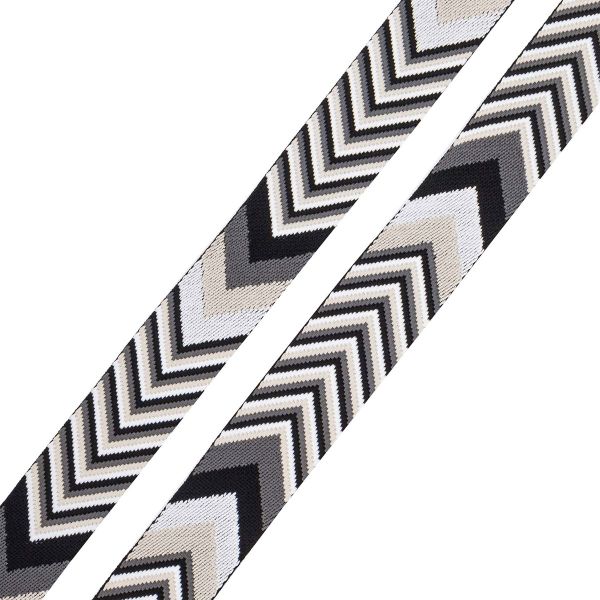 Стропа (ременная лента) 38 мм / 45.72 метра, [38.82 г/пог.м], с принтом 2-сторонняя, D139 серый/черный, 3Al354