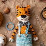 Набор текстильных бантиков, 100 шт, 206 бежево- черный, Annet BDR