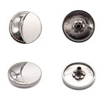 Часть кнопки Альфа (S-образная) ⌀20 мм (A-часть), 5/20 ограничитель металл, чер.никель, 20 шт