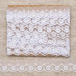 Кружево капроновое 36 мм / 6.6 м (±4 см) 0574-1019, белый