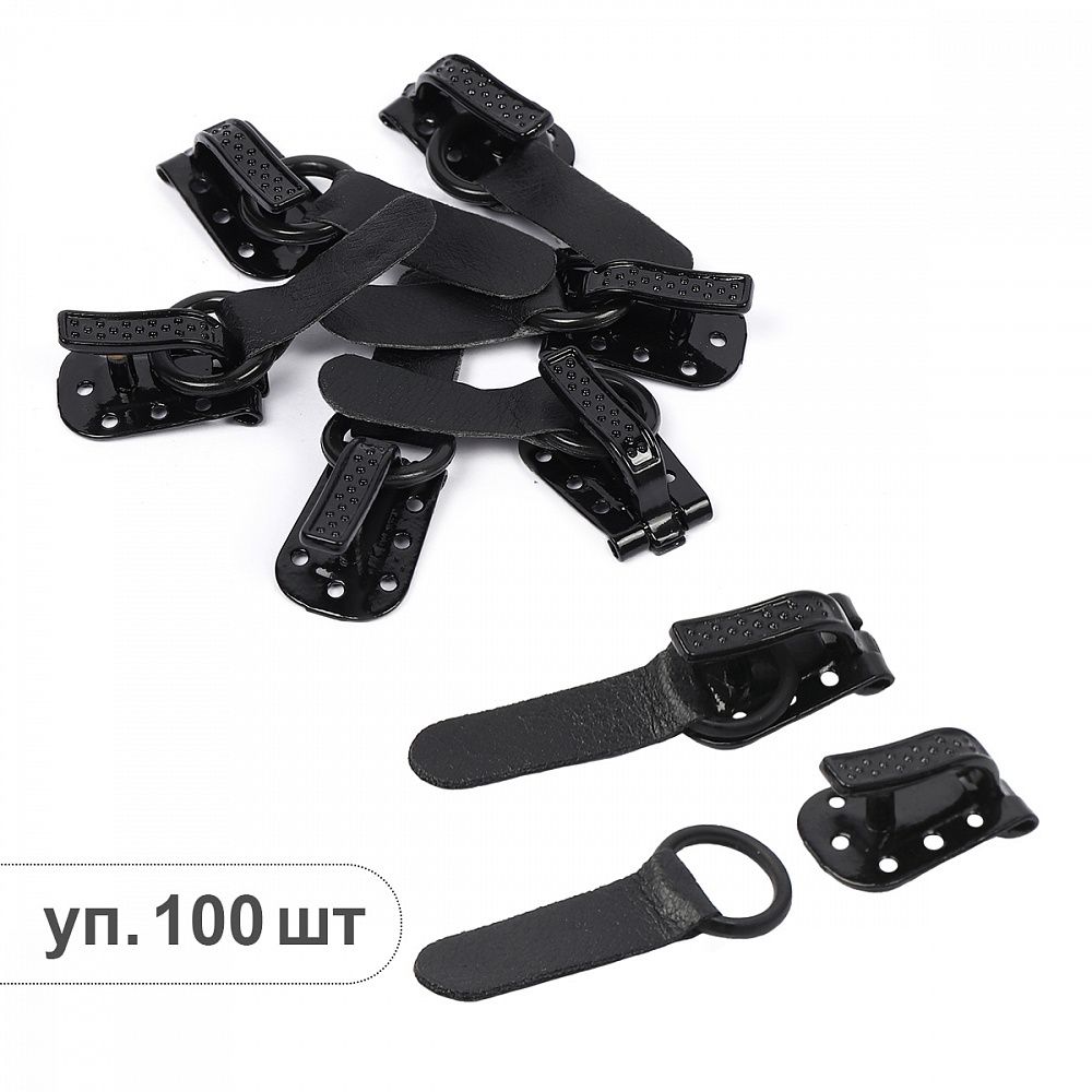 Крючки шубные 50 мм, TBY-0122 цв. черный уп. 100 шт