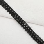 Тесьма отделочная вязаная 17 мм, 10 м, черный