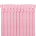 Молния спираль (витая) брючная Т3 (3 мм) 1 зам., н/раз., 20 см, автомат, роз, 30109, 10 шт