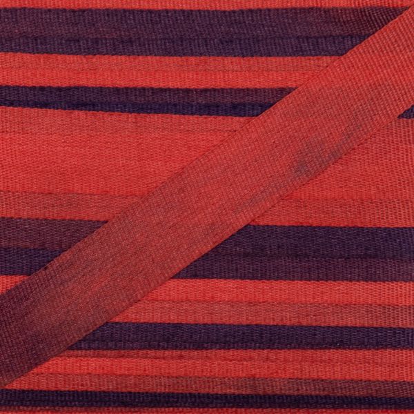 Лента (тесьма) шелковая 7.0 мм / 9.1±0.5 метров, M120 красный/т.бордовый, Gamma SRM-7