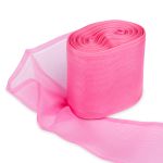 Лента капроновая (органза) для бантов 75-80.0 мм / 25±1 метров, розовый, Gamma С 3622, Gamma С 3622