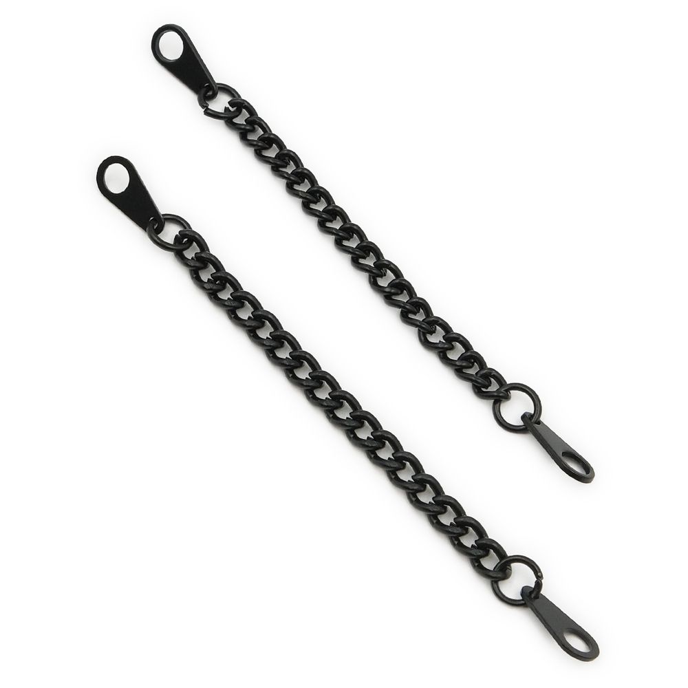 Вешалка-цепочка для одежды 100х5 мм, металл, черный матовый, 10 шт, ГНУ268