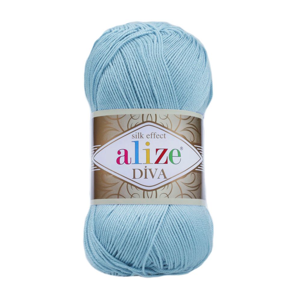 Пряжа Alize (Ализе) Diva / уп.5 мот. по 100 г, 350м, 346 бирюзовый A