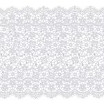 Кружево гипюр (плетёное) широкое 150 мм / 10 м, белый, Gamma GGM-15001