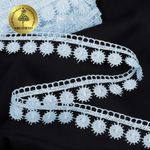 Кружево гипюр (плетёное) 20 мм, TR.8GB0730, голубой, 9м, Kruzhevo