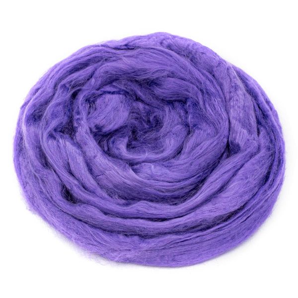 Шерсть для валяния вискоза Троицкая, 1х50 г (19-20 мкр), 346 темная сирень