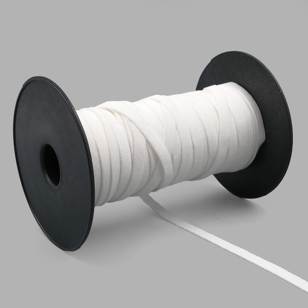 Резинка бельевая (бретелечная) матовая 8.0 мм / 50 метров, молочный, (МL195.008)