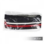 Подвяз (довяз) трикотажный 6.0х80 см, т.синий с белой и бордовой полосами, 100% п/э, 5 штук