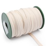 Шнур плоский плетеный х/б ⌀15.0 мм / 50 метров, суровый