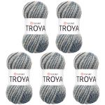 Пряжа YarnArt (ЯрнАрт) Troya / уп.5 мот. по 100 г, 250 м, 2102 секционный