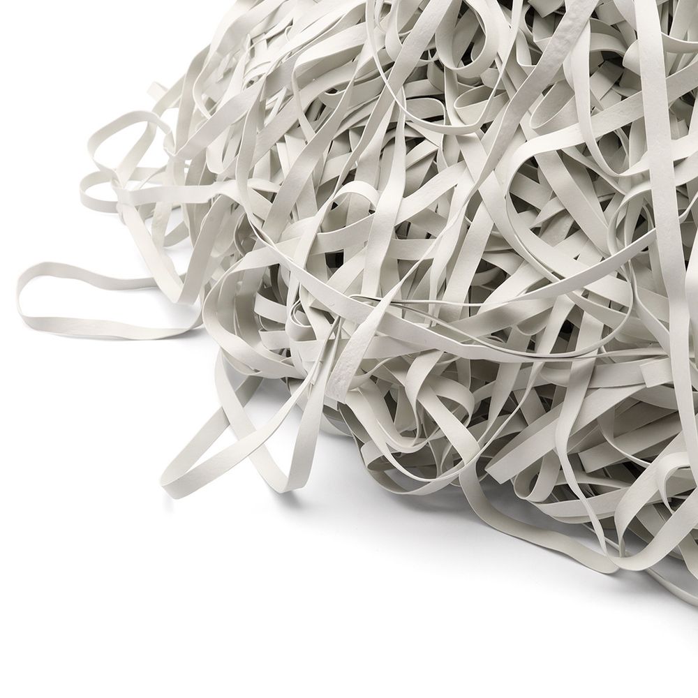 Резинка латексная гладкая 6.0 мм / 5 кг (≈ 1250 метров), толщ. 0.5 мм, белый