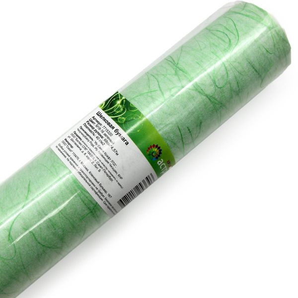 Бумага упаковочная шелковая, Астра креатив, рулон 68см, 4,57м, M18-16 зеленый