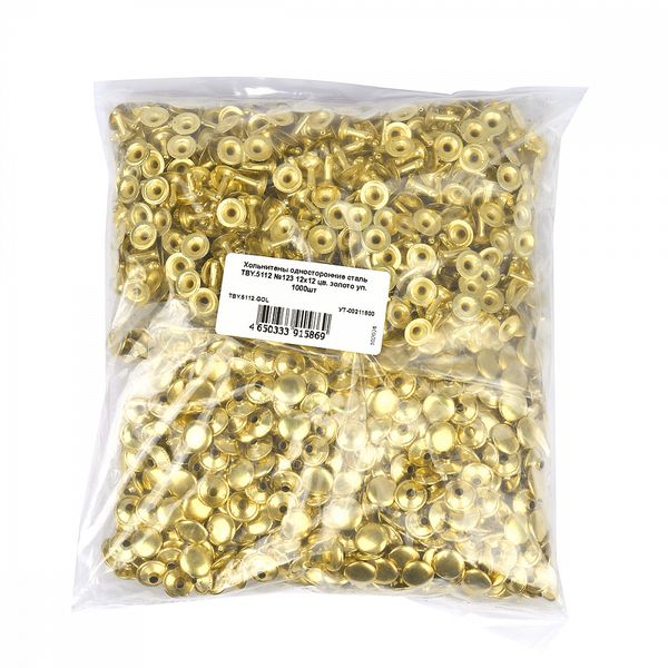 Хольнитены односторонние сталь 12х12 мм, №123, TBY.5112 цв. золото уп. 1000 шт, TBY