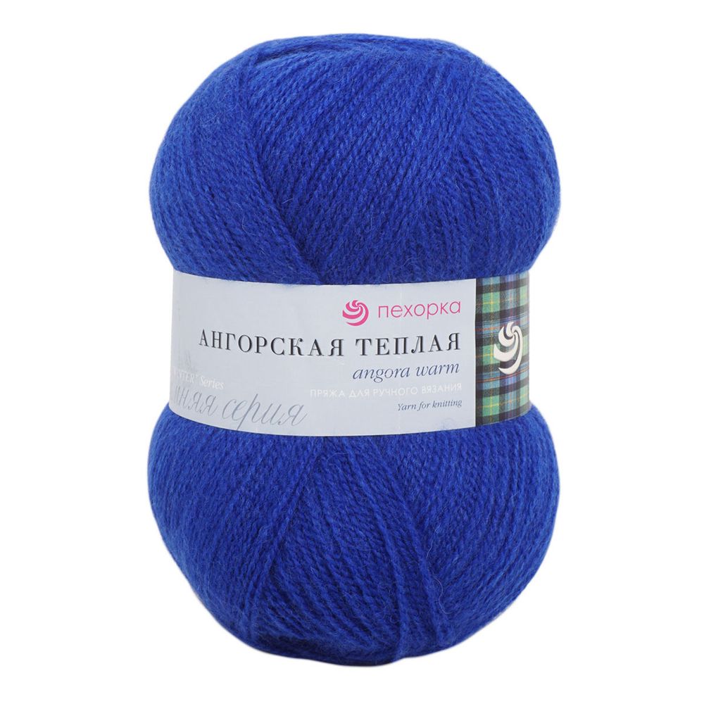 Пряжа Пехорка Ангорская теплая / уп.5 мот. по 100 г, 480 м, 26 василек