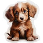 Пазл фигурный деревянный 154 элемента, PZLF-025 Щенячья нежность, Фрея