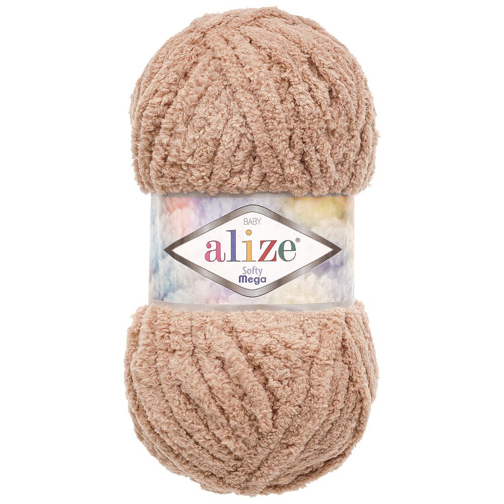 Пряжа Alize (Ализе) Softy Mega / уп.5 мот. по 100 г, 70м, 617 кофе с молоком