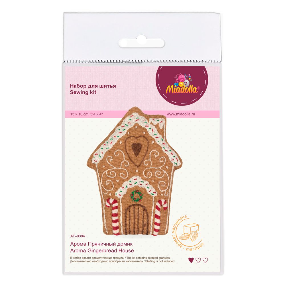 Набор для шитья игрушки Арома Пряничный домик 13 см, Miadolla AT-0384